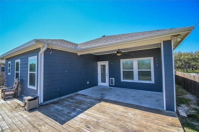 1325 S Mccampbell St, Aransas Pass, TX 78336 - deck featuring ceiling fan