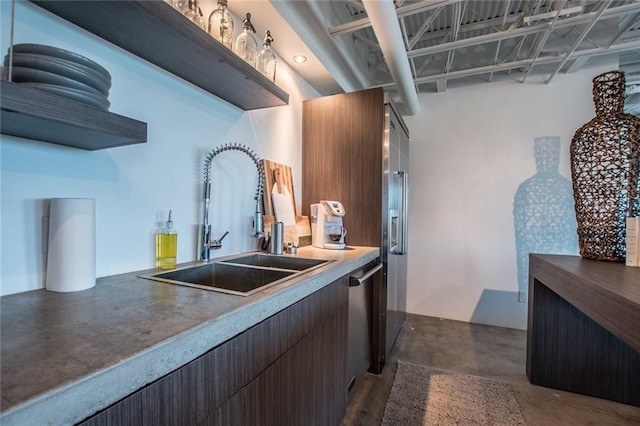 901 N Upper Broadway St Unit 206, Corpus Christi, TX 78401 - kitchen with concrete flooring and stainless steel dishwasher