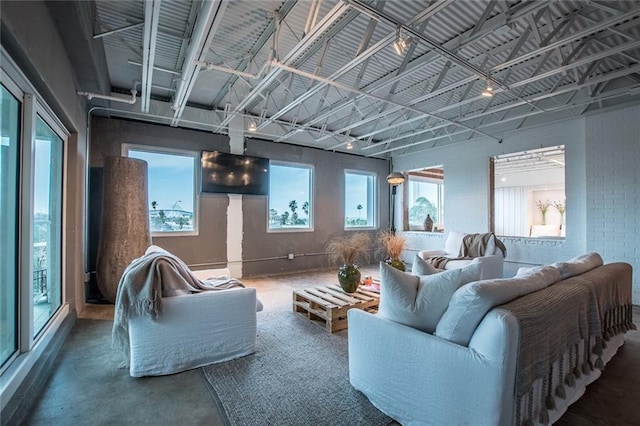 901 N Upper Broadway St Unit 206, Corpus Christi, TX 78401 - home theater room featuring finished concrete floors