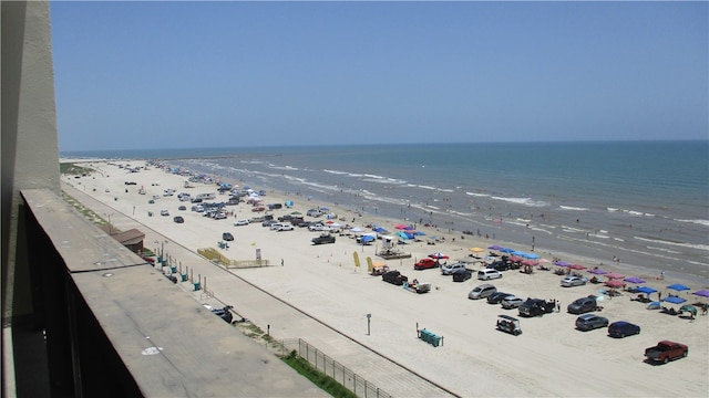 property view of water with a view of the beach