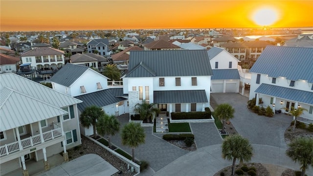 drone / aerial view with a residential view