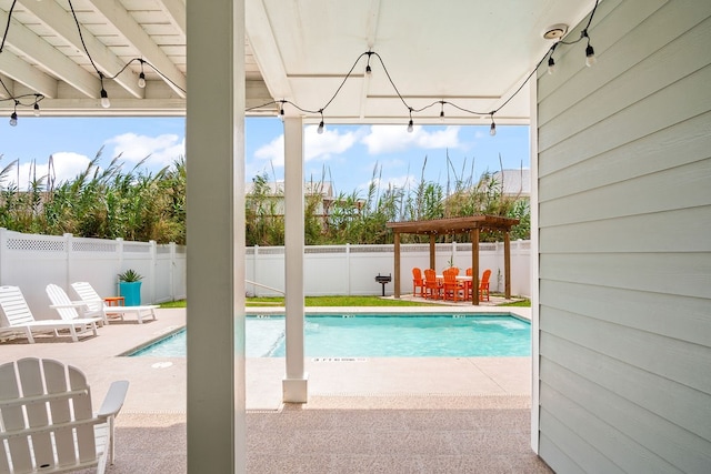 view of pool with a patio area