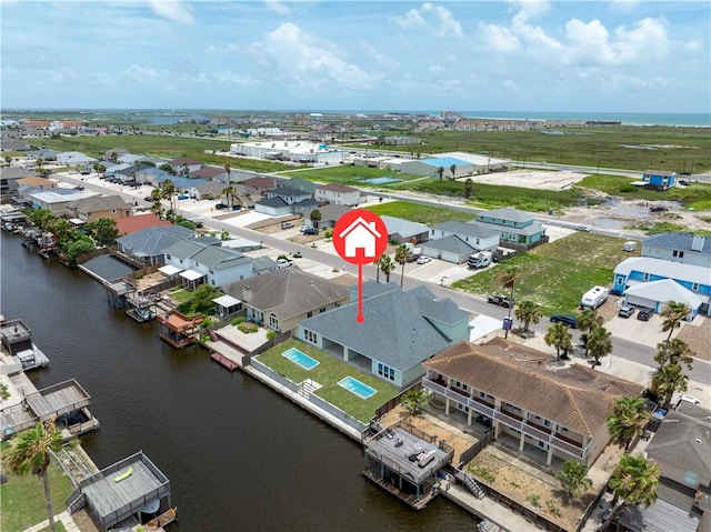 15501 Cruiser St Unit A, Corpus Christi, TX 78418 - aerial perspective of suburban area with a large body of water