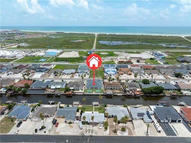 15501 Cruiser St Unit A, Corpus Christi, TX 78418 - view of property location with a large body of water and nearby suburban area