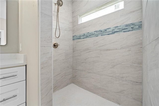 15501 Cruiser St Unit A, Corpus Christi, TX 78418 - full bathroom featuring a tile shower and vanity