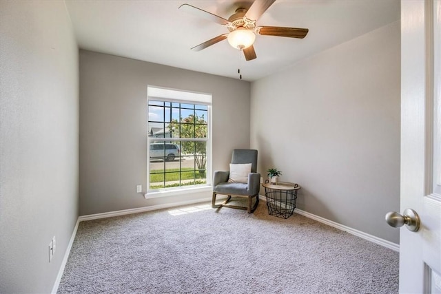 6753 Mikayla St, Corpus Christi, TX 78413 - sitting room featuring carpet and a ceiling fan