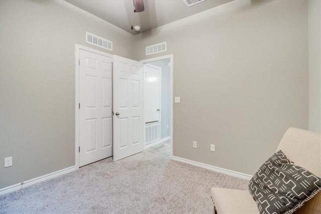6753 Mikayla St, Corpus Christi, TX 78413 - living area with carpet floors and ceiling fan