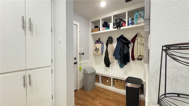 mudroom featuring light hardwood / wood-style floors