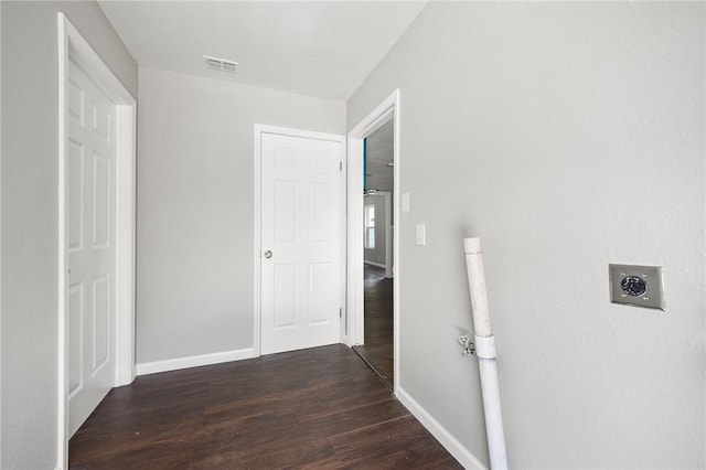 3740 Brooks Dr, Corpus Christi, TX 78408 - corridor featuring dark wood-style floors and baseboards