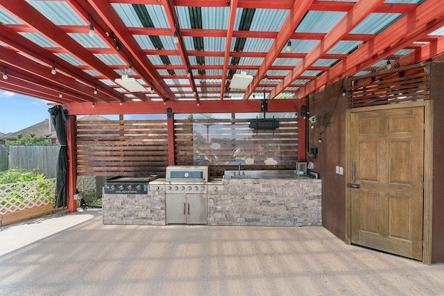 6901 Ridgeline Ct, Corpus Christi, TX 78413 - view of patio with a pergola
