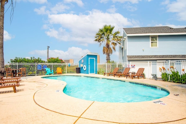 view of pool with a patio area