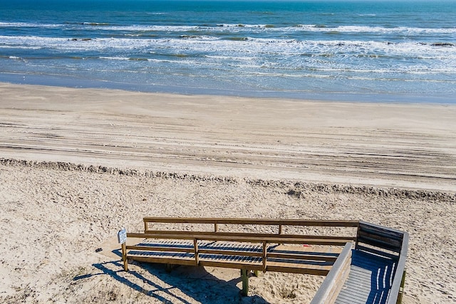 water view featuring a beach view