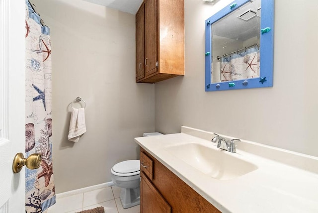 116 Greenway Ln, Rockport, TX 78382 - bathroom featuring vanity, tile patterned flooring, and a shower with shower curtain