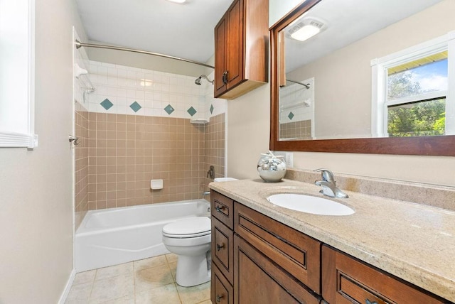 116 Greenway Ln, Rockport, TX 78382 - full bathroom featuring vanity, tub / shower combination, and tile patterned floors