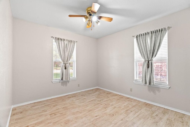 116 Greenway Ln, Rockport, TX 78382 - unfurnished room with wood finished floors and ceiling fan