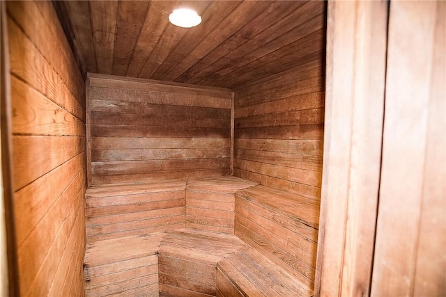 14721 Whitecap Blvd Unit 115, Corpus Christi, TX 78418 - relaxing sauna featuring wood ceiling and wood walls