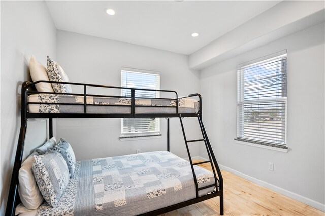 bedroom featuring hardwood / wood-style flooring