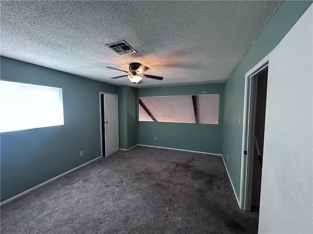 5406 Sugar Creek Dr, Corpus Christi, TX 78413 - unfurnished bedroom featuring carpet flooring, ceiling fan, and a textured ceiling