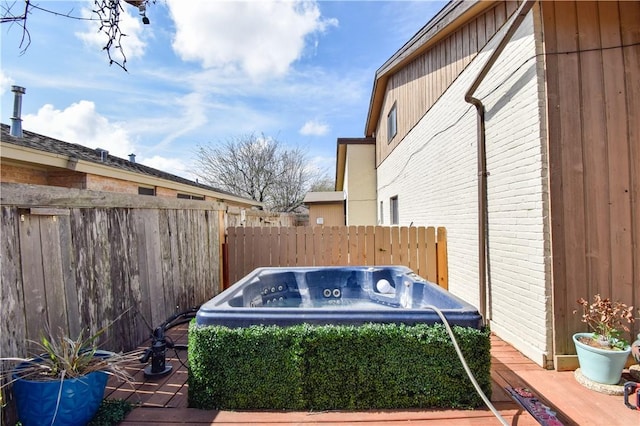 4410 Hebert, Corpus Christi, TX 78413 - view of yard with fence and a hot tub