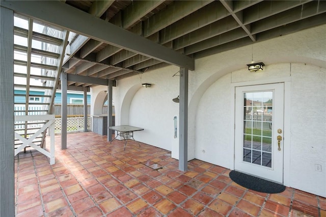 109 Tarpon Ct, Aransas Pass, TX 78336 - view of patio / terrace featuring stairs