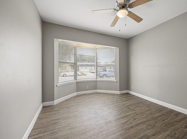 6022 Norvel Dr, Corpus Christi, TX 78412 - spare room with wood finished floors and ceiling fan