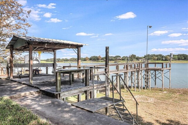 195 Carmel Dr, Sandia, TX 78383 - dock area featuring a water view