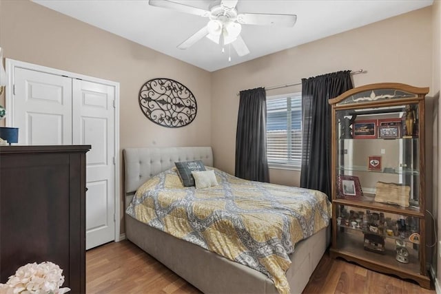 6517 Marblewing Dr, Corpus Christi, TX 78414 - bedroom featuring wood finished floors and a ceiling fan