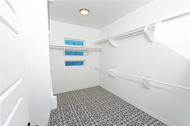 view of walk in closet