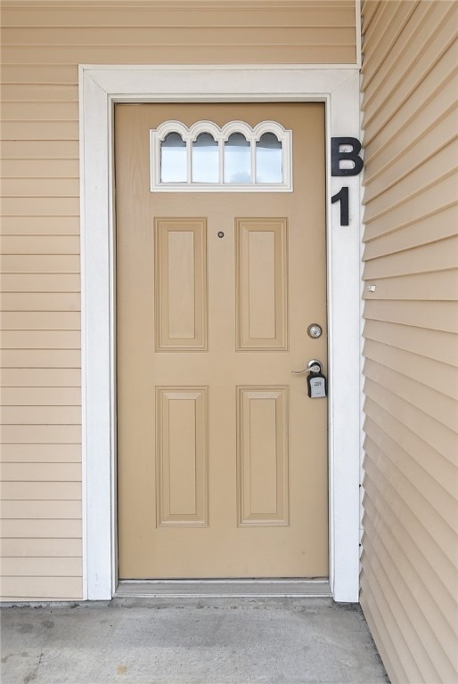 view of doorway to property