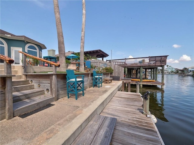 14218 Punta Bonaire Dr, Corpus Christi, TX 78418 - dock with a water view and stairs