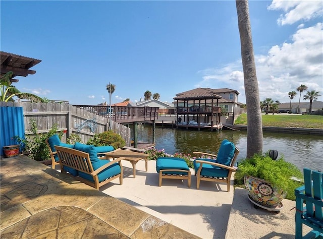 14218 Punta Bonaire Dr, Corpus Christi, TX 78418 - view of patio / terrace with a water view