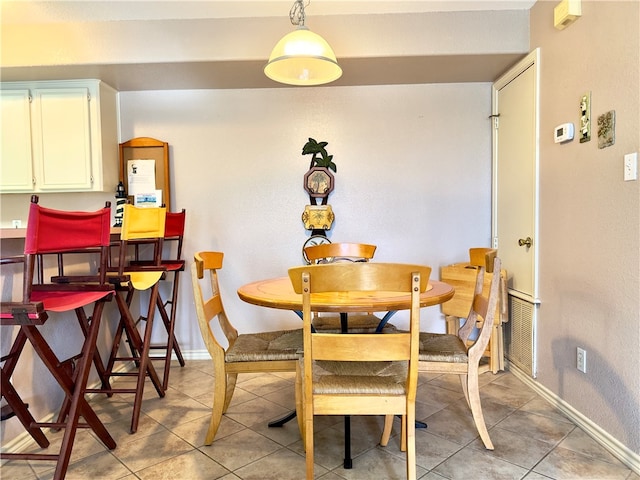 view of tiled dining area