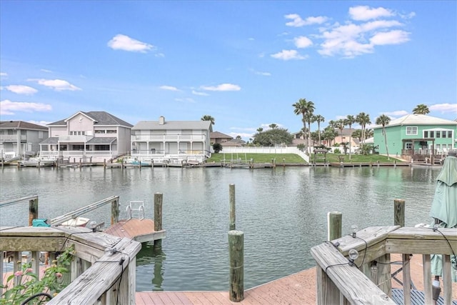 403 Marina Dr, Port Aransas, TX 78373 - dock area with a residential view and a water view