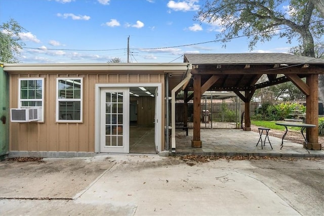 exterior space featuring a gazebo and a patio area