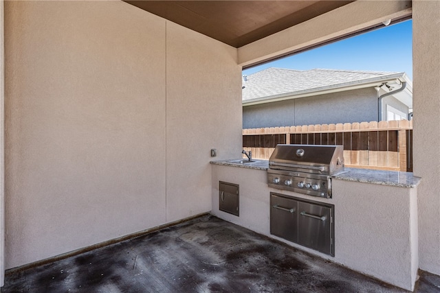 view of patio / terrace with area for grilling