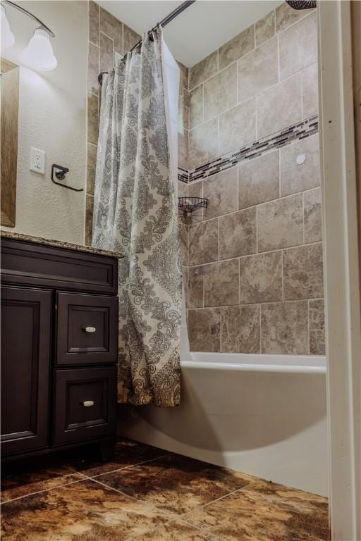 112 E 6th St, Bishop, TX 78343 - full bath with shower / bathtub combination with curtain and vanity