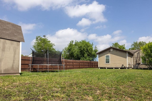 112 E 6th St, Bishop, TX 78343 - view of yard with a trampoline and fence