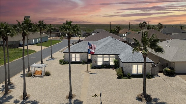 aerial perspective of suburban area