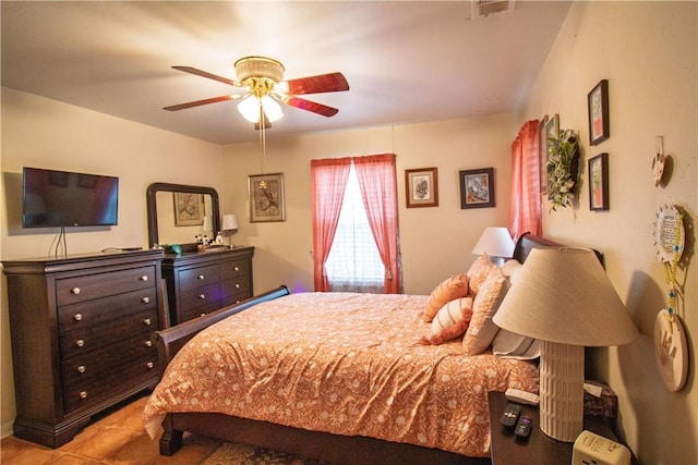 905 E Randall St, Beeville, TX 78102 - bedroom featuring tile patterned floors and ceiling fan