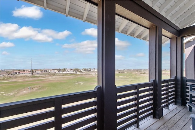 deck with view of golf course