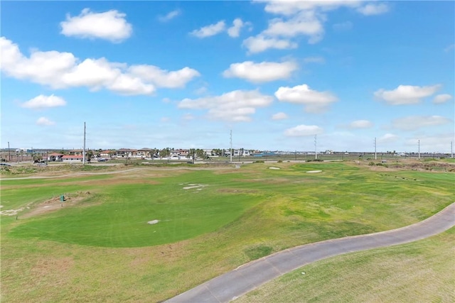 view of home's community featuring golf course view