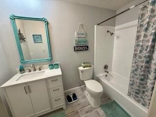 1638 W Palm Dr, Aransas Pass, TX 78336 - full bathroom with vanity and shower / bath combination with curtain