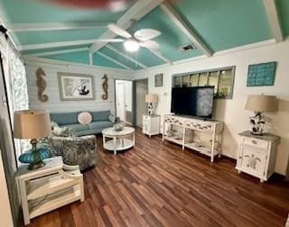 1638 W Palm Dr, Aransas Pass, TX 78336 - living area with a ceiling fan and wood finished floors