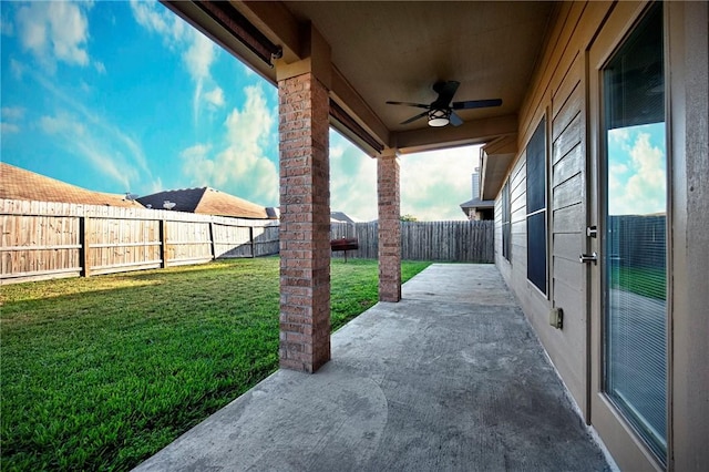 1012 Santa Catalina St, Portland, TX 78374 - view of patio with ceiling fan