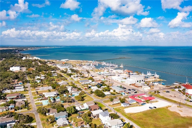 drone / aerial view of a nearby body of water