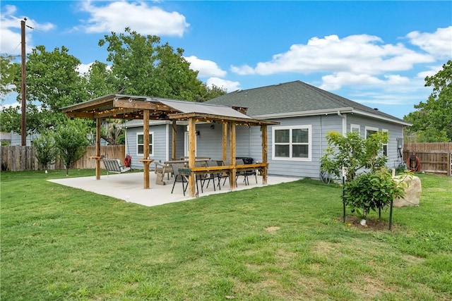 230 Valerie St, Corpus Christi, TX 78418 - back of house featuring a patio area, a gazebo, and roof with shingles