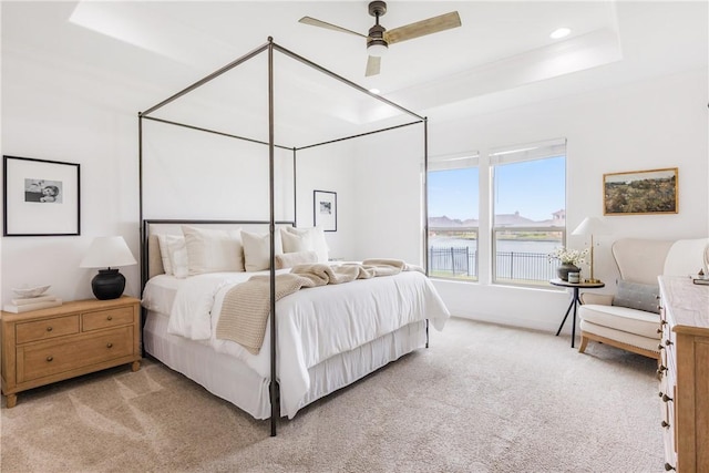 14933 Lake Mead, Robstown, TX 78380 - carpeted bedroom with ceiling fan and recessed lighting