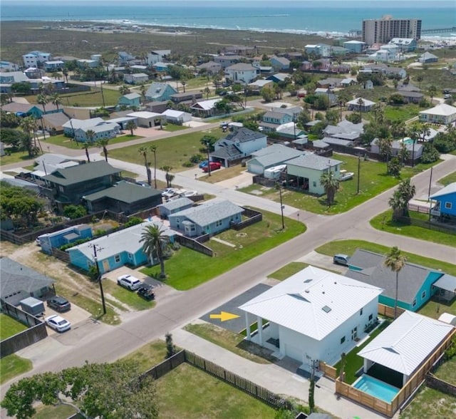 416 E Ave C Ave, Port Aransas, TX 78373 - aerial perspective of suburban area featuring a large body of water