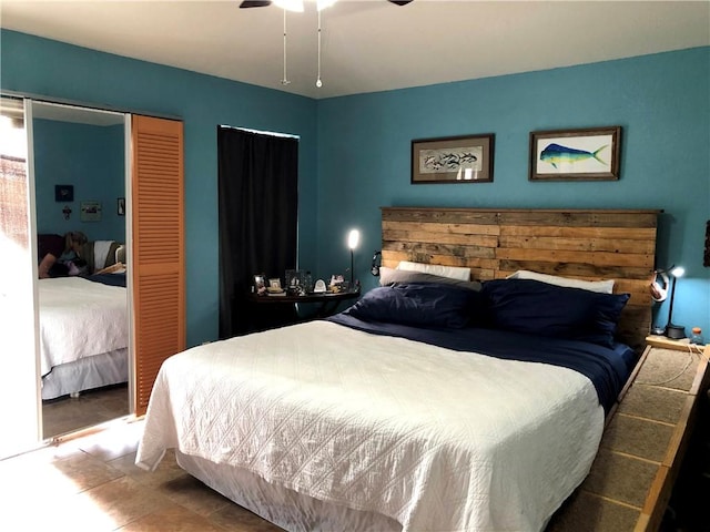 bedroom with ceiling fan