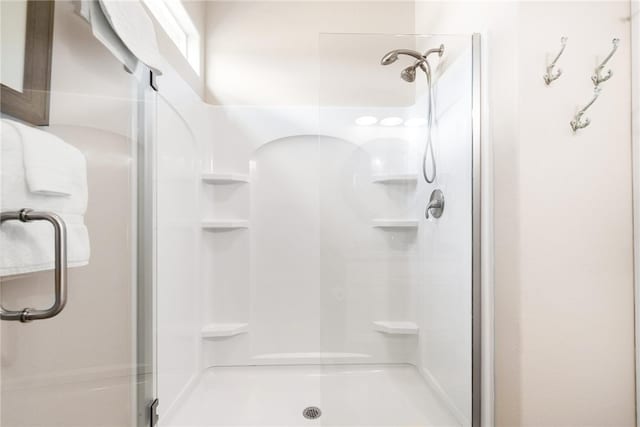 bathroom featuring walk in shower